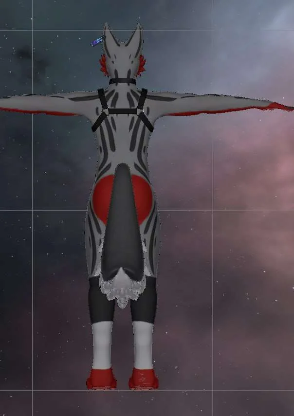Dakota avatar back T-pose