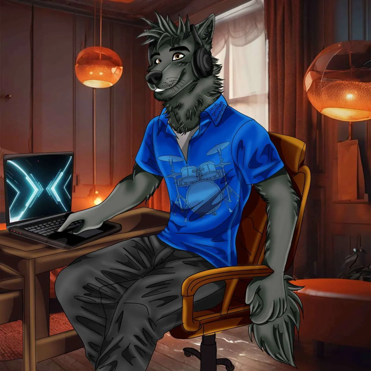 Jacob Wolfblitzer character artwork used as the reference base