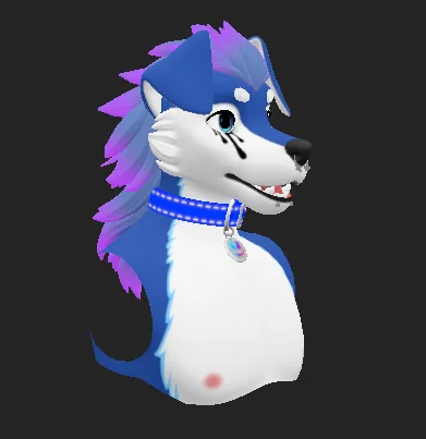 Marshmello Masculine Canine shown from the side