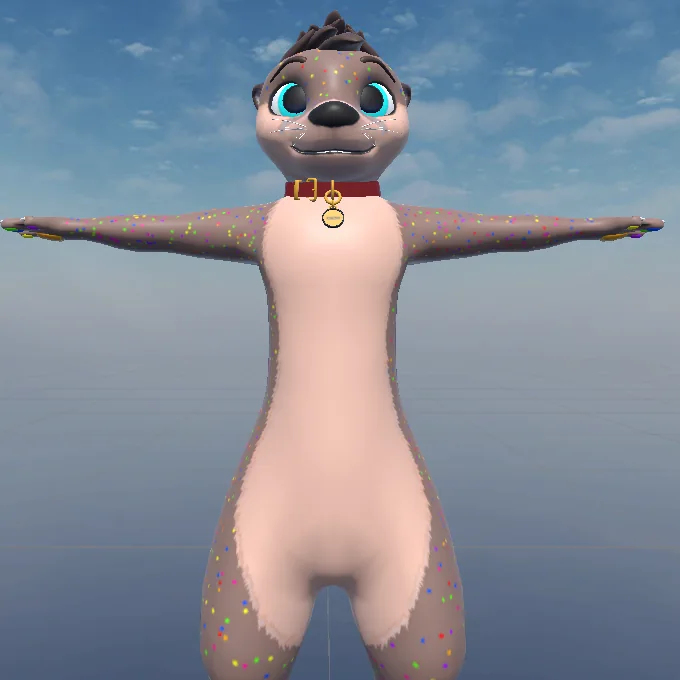 Ottie the Otter avatar front T-pose