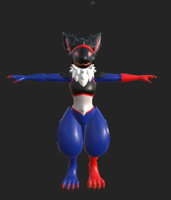 Protofloof front render from Substance