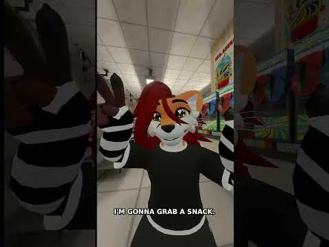 YouTube preview: The snack that merps back, unexpectedly #VRChat #Protogen #FurryTikTok #VRChatComedy #FurryCom…